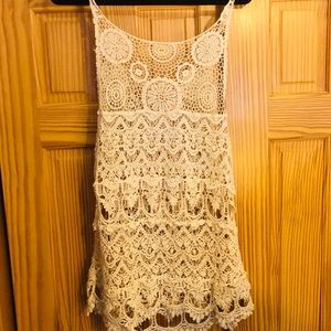 Lace swim cover/dress
